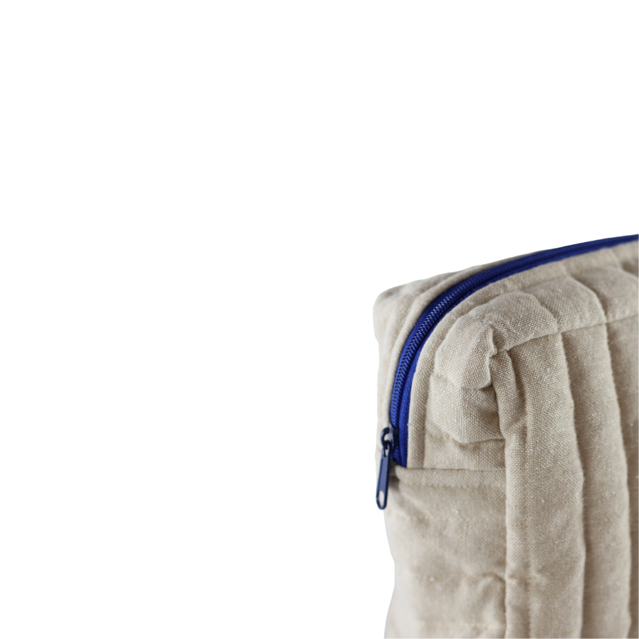 Toilettasker m Beige og Camel  Stribe EASON  ( 27x10x20cm) Stor