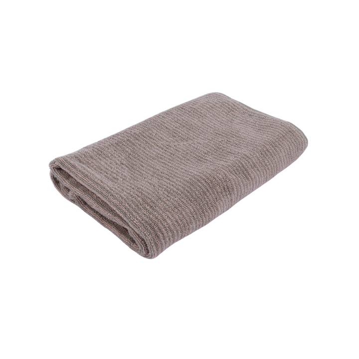 Badehåndklæde m Stribe CAMRON (70x140cm) Grøn/Beige
