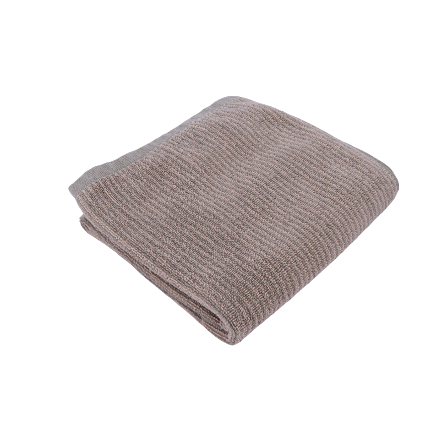 Håndklæde m  Stribe CAMRON (50x100cm)Grøn/Beige