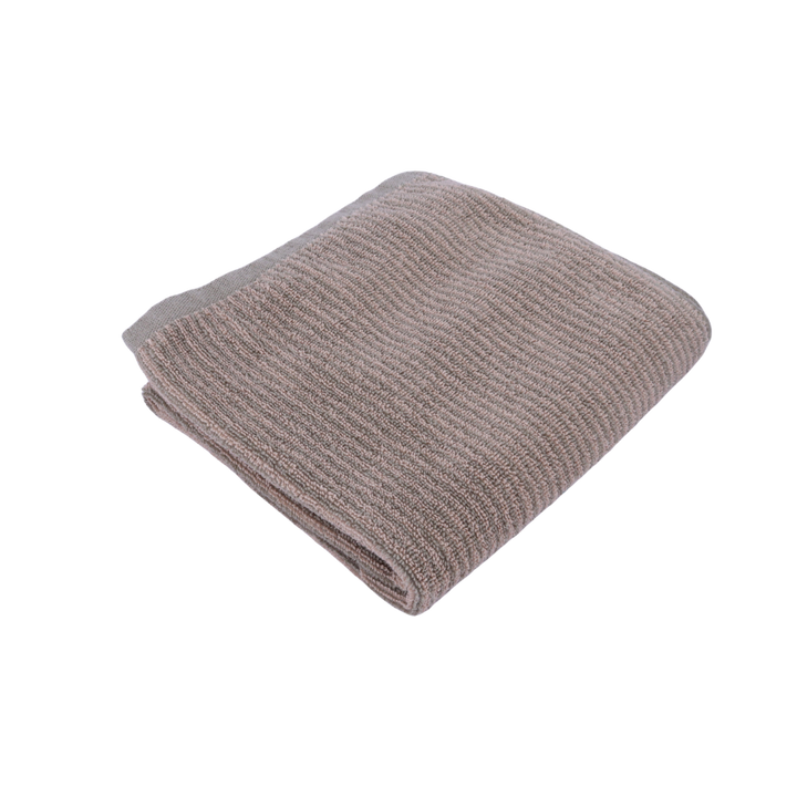 Håndklæde m  Stribe CAMRON (50x100cm)Grøn/Beige