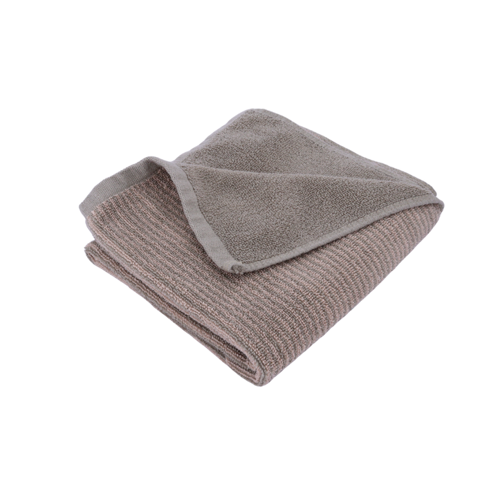 Håndklæde m  Stribe CAMRON (50x100cm)Grøn/Beige