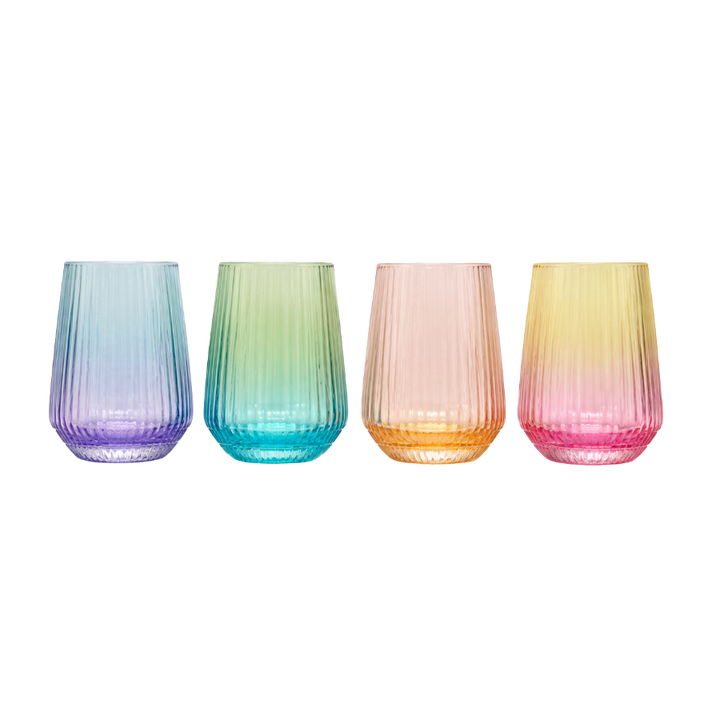 4 stk. Vandglas Tofarvet (400ml)