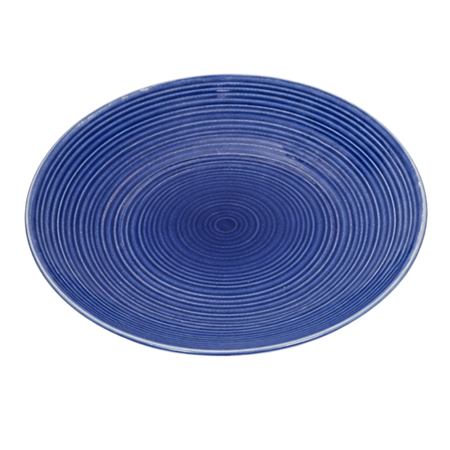 6 stk. Middagstallerkener i Blå Swirl (Ø28cm)