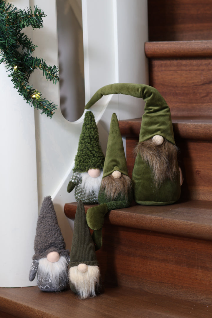 Nisse m Dinglende Ben BELL Grøn (H32cm)