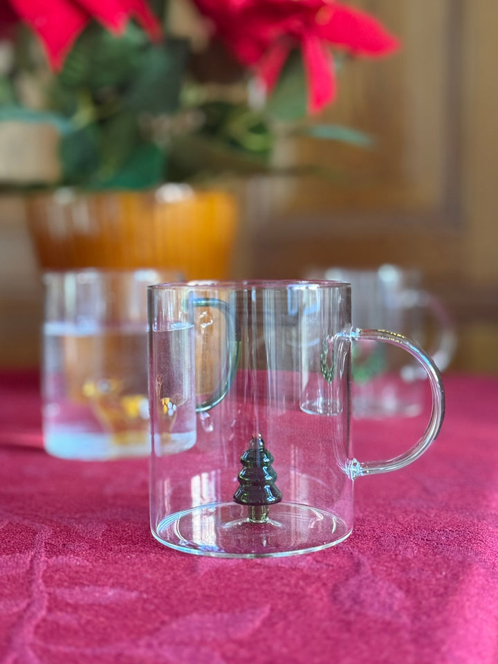 Glas med Juletræs Figur (450ml)