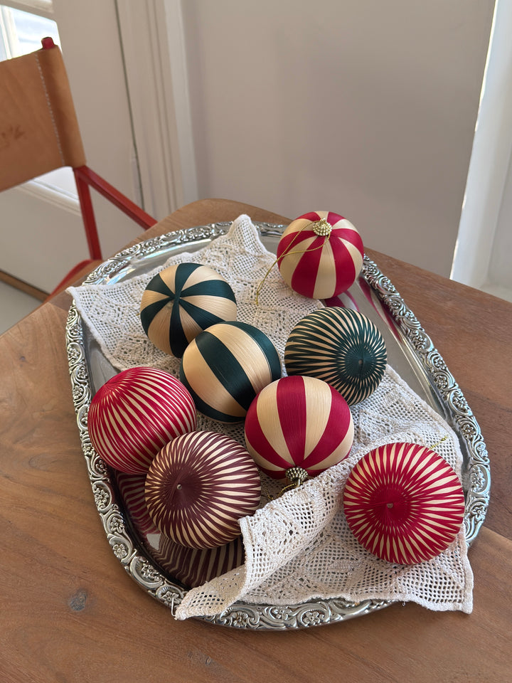 6 stk. Julekugler ERLY i Grøn (Ø8cm)