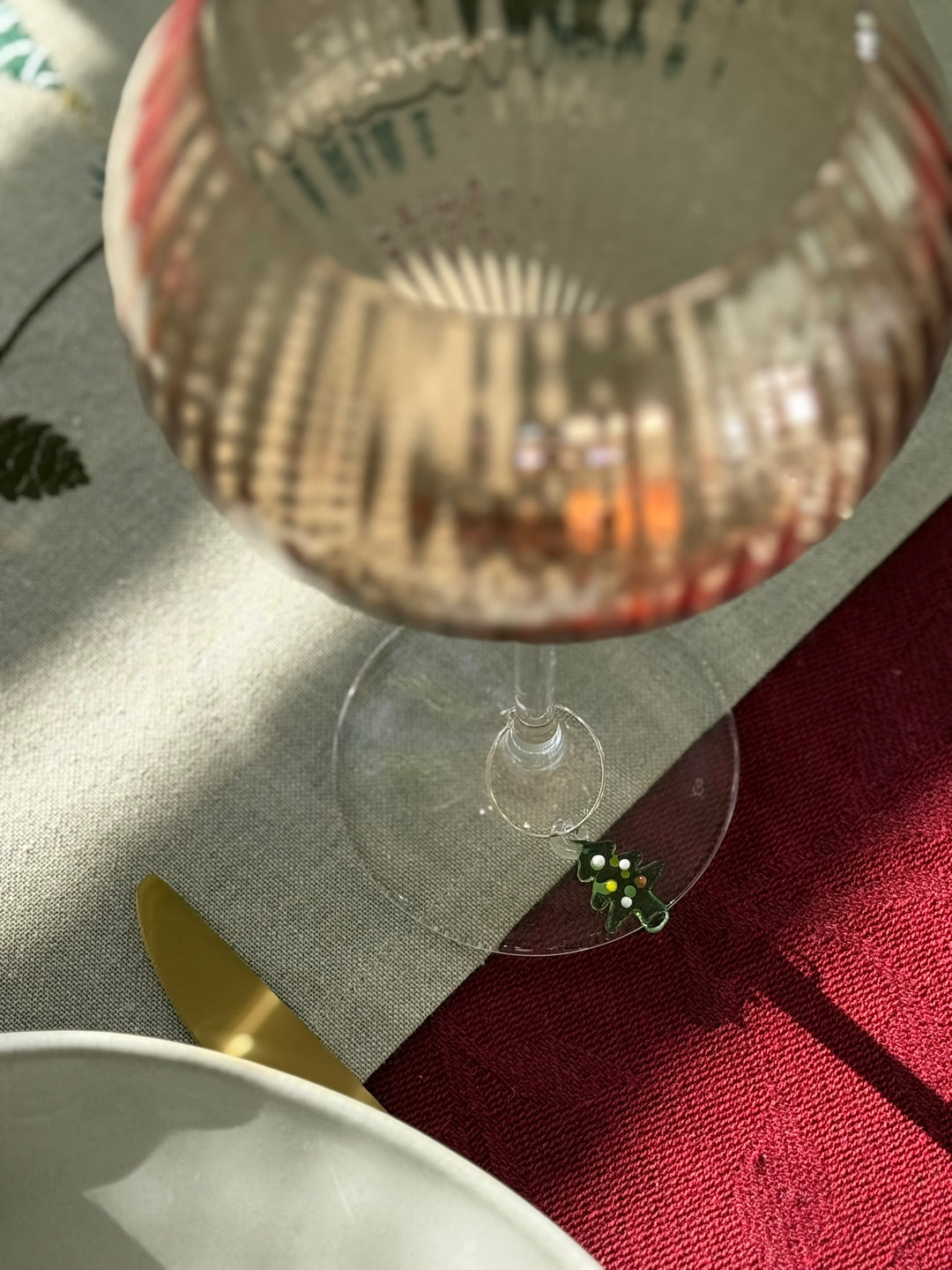 Vinglas AISYA Brun m. Transparent Stem