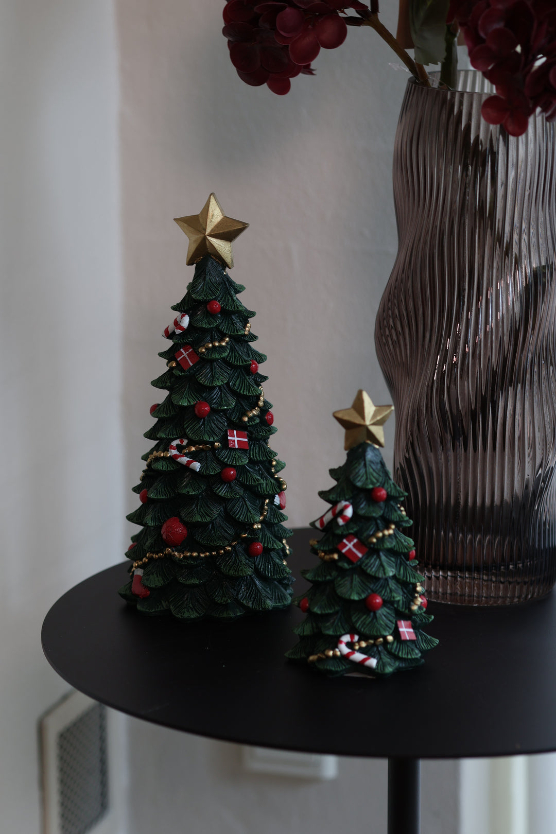 Juletræ m. Pynt Polyresin m. Grøn (23,5cm)