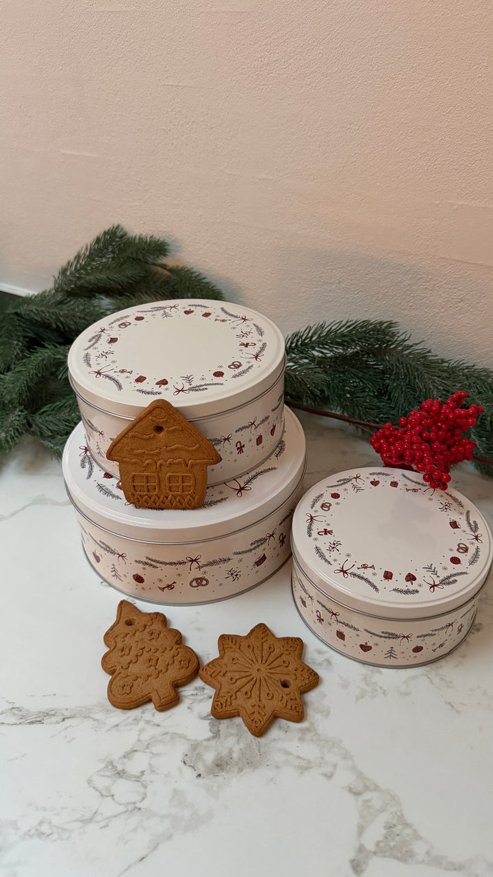 Kagedåse Juledesign Sæt 3 stk.