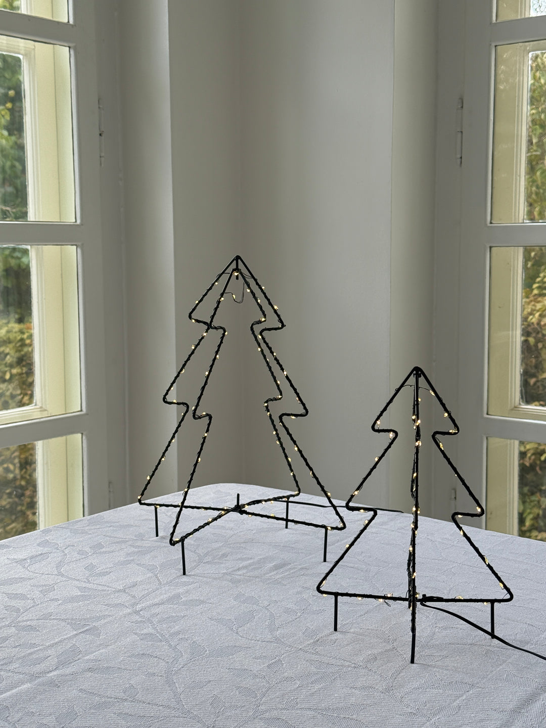 Metal Juletræ m. 70 LED (35cm)