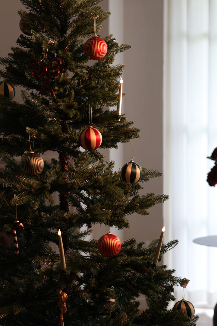 6 stk. Julekugler GABRIEL Brun (Ø8 cm)