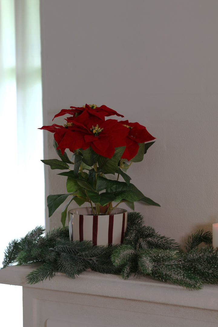 Kunstig Julestjerne i Potte Rød (40cm)