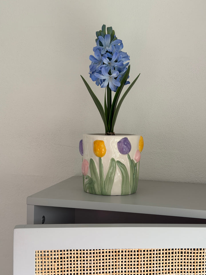 Mini Krukke m Blomst GALIN (Ø 11,3x10,4 cm)