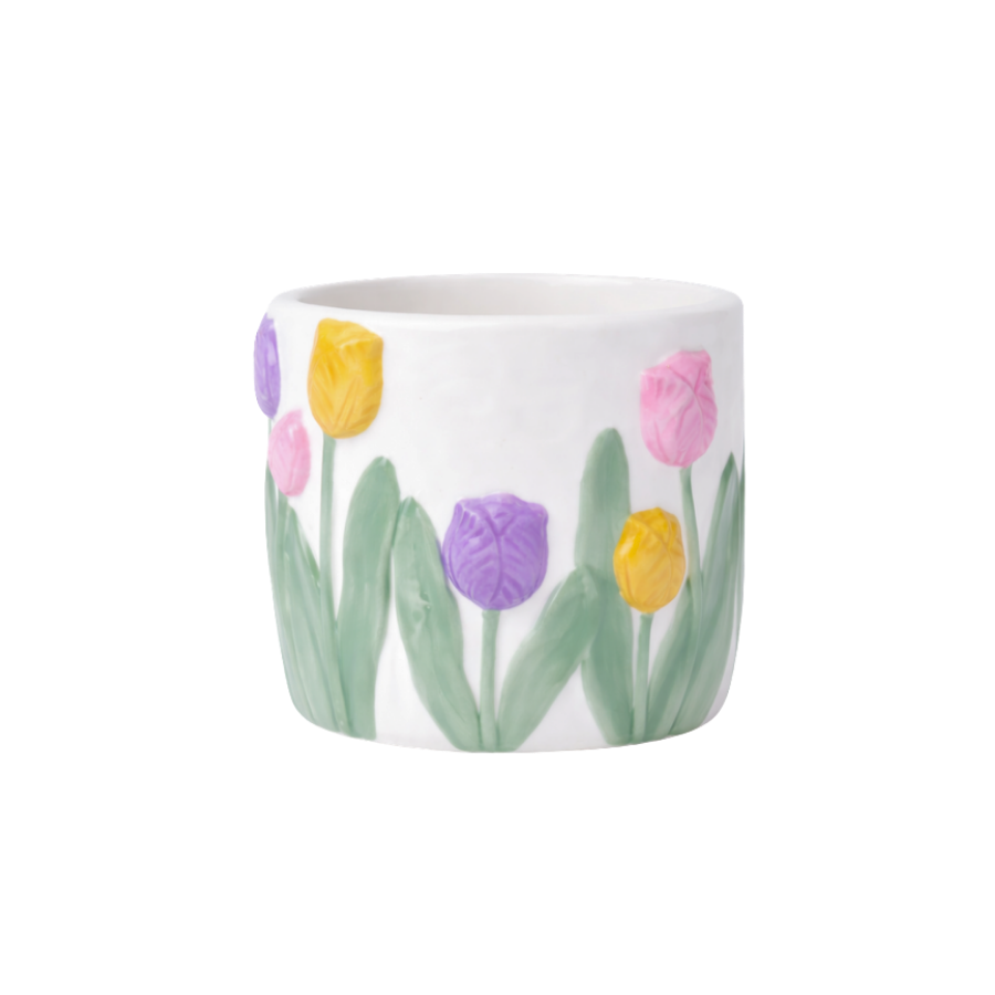 Mini Krukke m Blomst GALIN (Ø 11,3x10,4 cm)