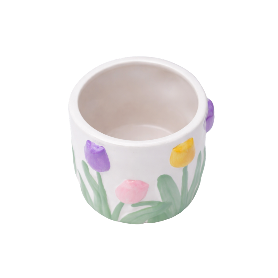 Mini Krukke m Blomst GALIN (Ø 11,3x10,4 cm)