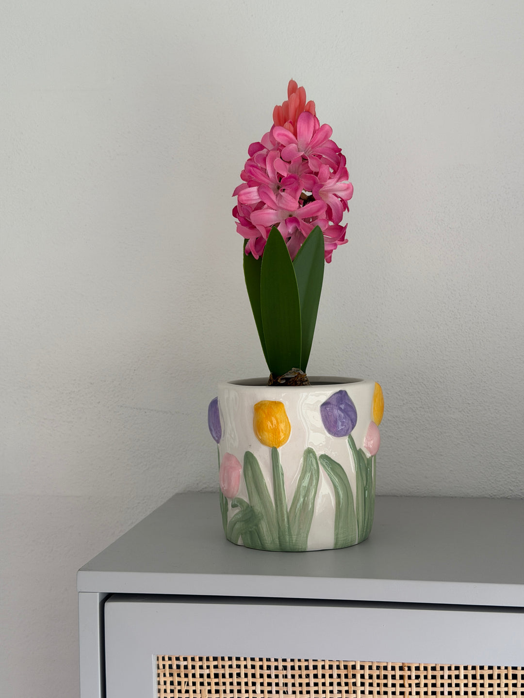 Hyacint i potte (28,5cm) Lyserød