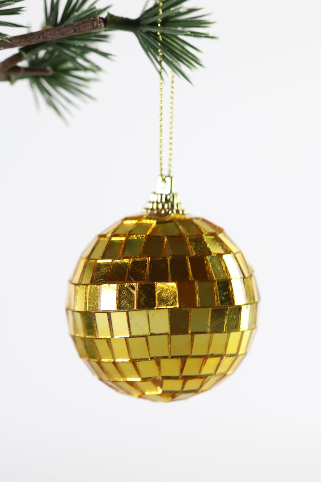 6 stk. Diskokugler til Ophæng Guld (6cm)