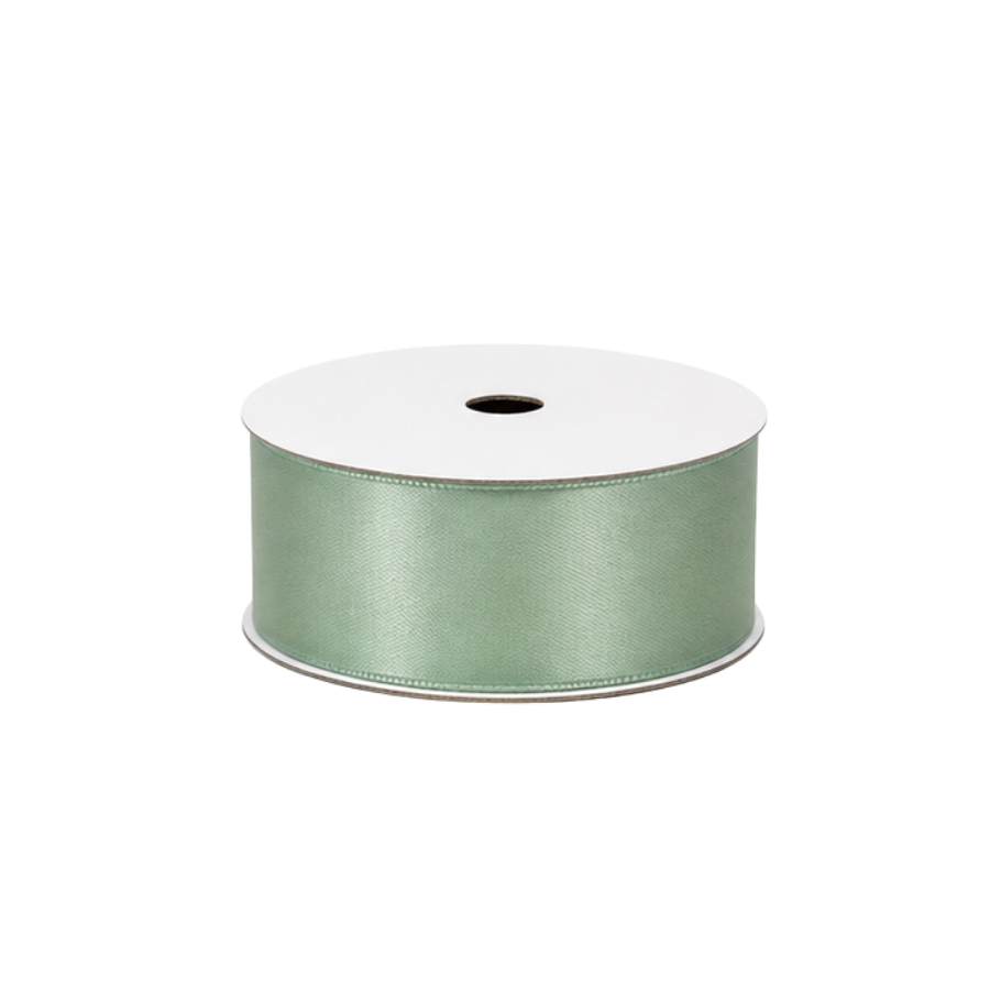 5 stk. Satinbånd i Sage Green (9m)