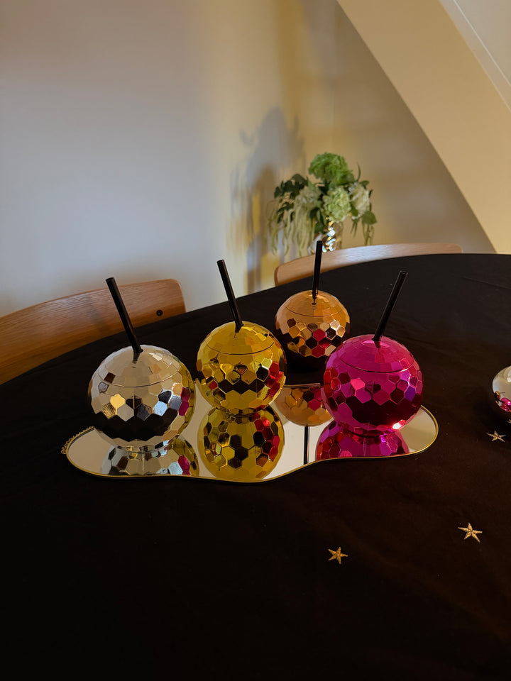 Nytårsdug m. Stjerne i Sølv og Guld (140x270cm)