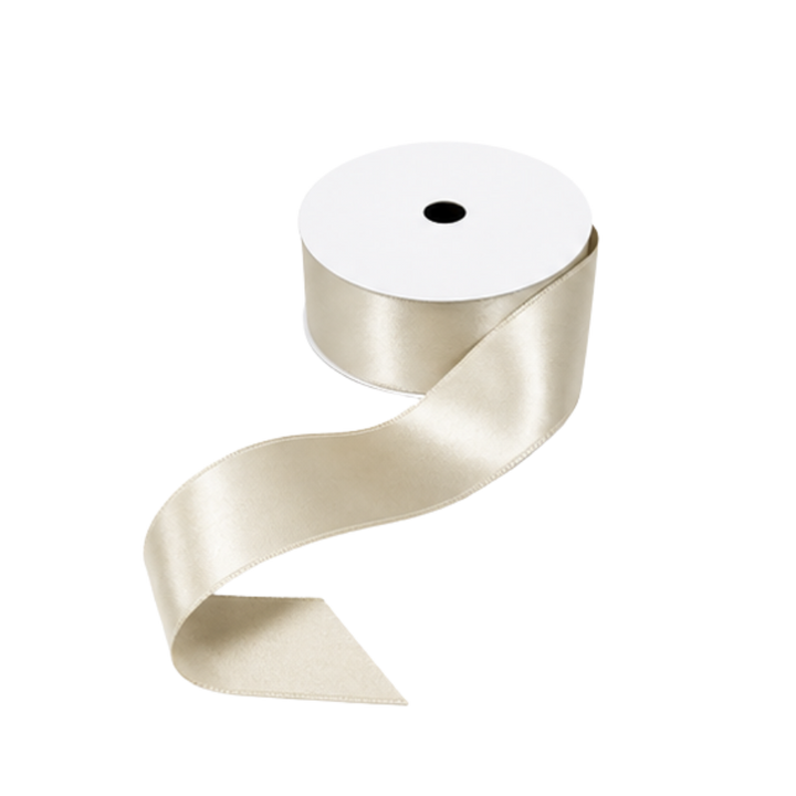 5 stk. Satinbånd i Ivory (9m)