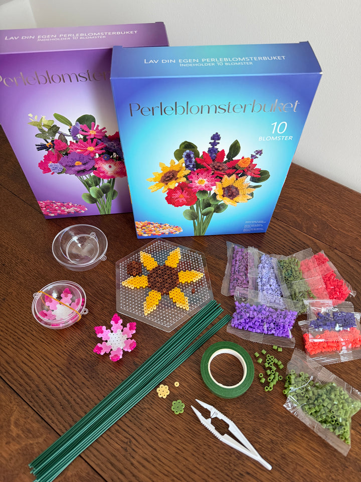 Solsikke Perleblomst Buket m. 16 Blomster