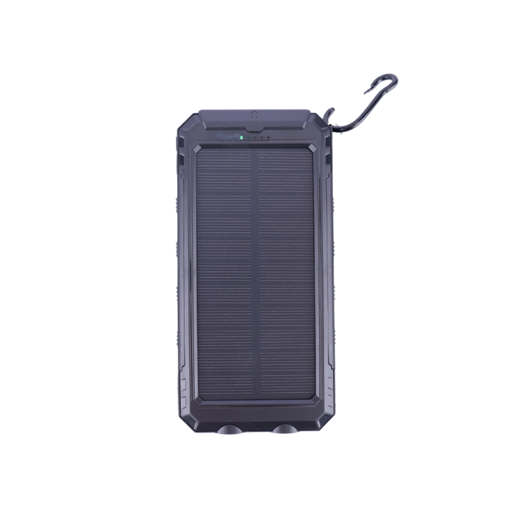 Solar Powerbank 10.000 mah, m. Lommelygte og Kompas