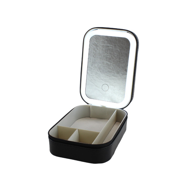 BARBRA Beauty Box m LED Spejl ( 16,5x11,5x5xcm) Sort
Genopladelig Batteri