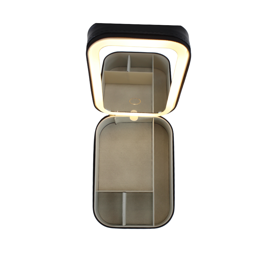 BARBRA Beauty Box m LED Spejl ( 16,5x11,5x5xcm) Sort
Genopladelig Batteri