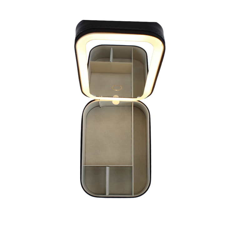 BARBRA Beauty Box m LED Spejl ( 16,5x11,5x5xcm) Sort
Genopladelig Batteri