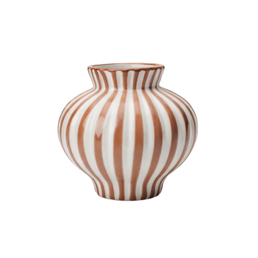 BETSY Vase (Ø 14,7 x 13,5cm) Beige Stribe