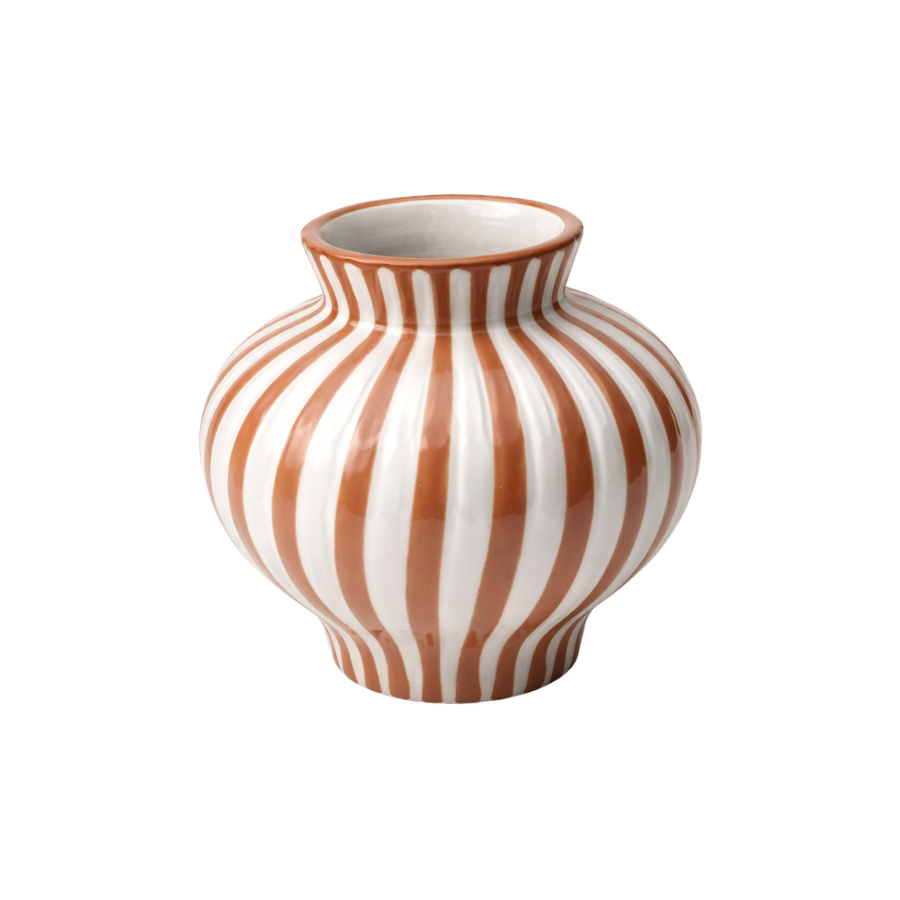 BETSY Vase (Ø 14,7 x 13,5cm) Beige Stribe