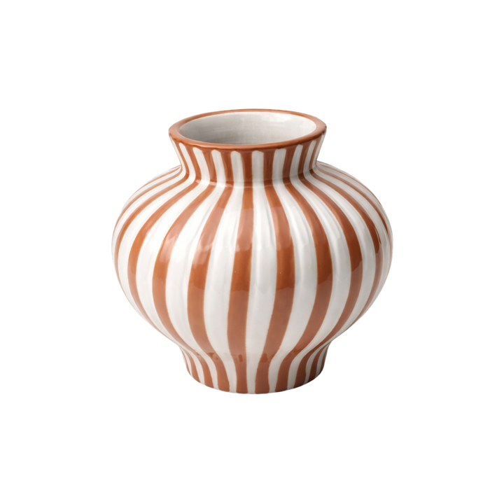 BETSY Vase (Ø 14,7 x 13,5cm) Beige Stribe