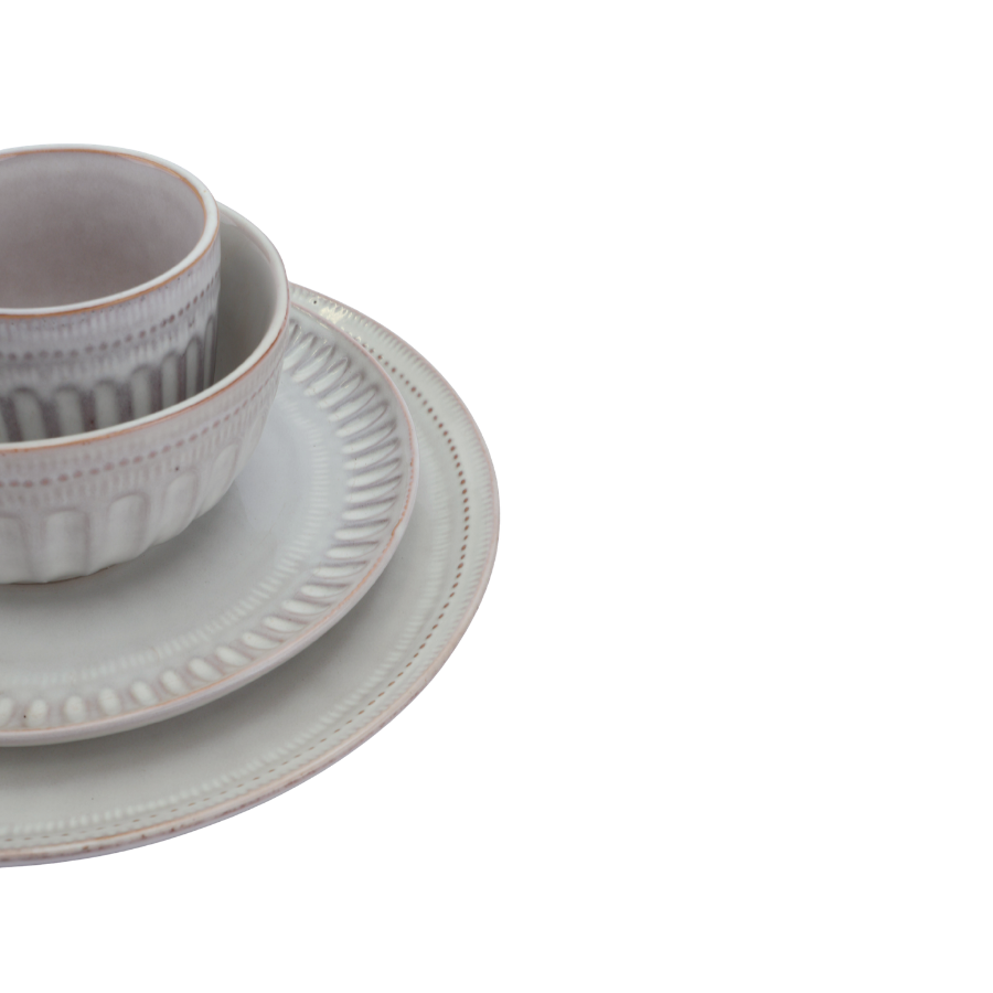 6 stk. Frokosttallerkener BRIANNA i Hvid (Ø20,5cm)