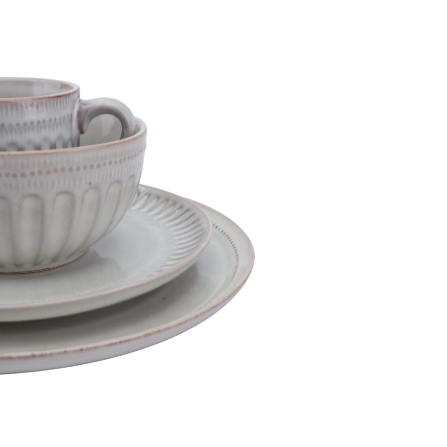 6 stk. Frokosttallerkener BRIANNA i Hvid (Ø20,5cm)