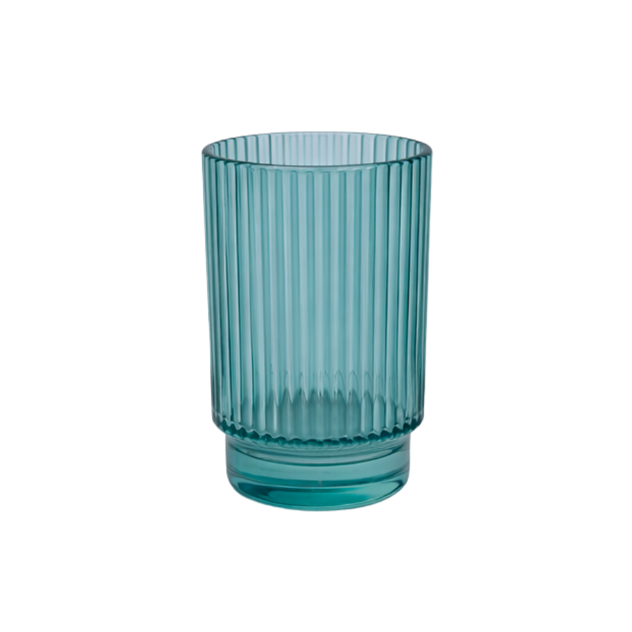 Badeværelsessæt CARICE i Blå Glas (3 dele)