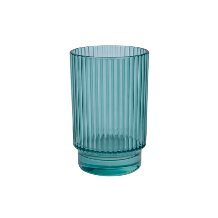 Badeværelsessæt CARICE i Blå Glas (3 dele)