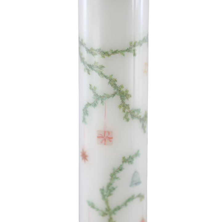 Bloklys Resin 3D Flamme Juleudsmykning m. Fjernbetjening