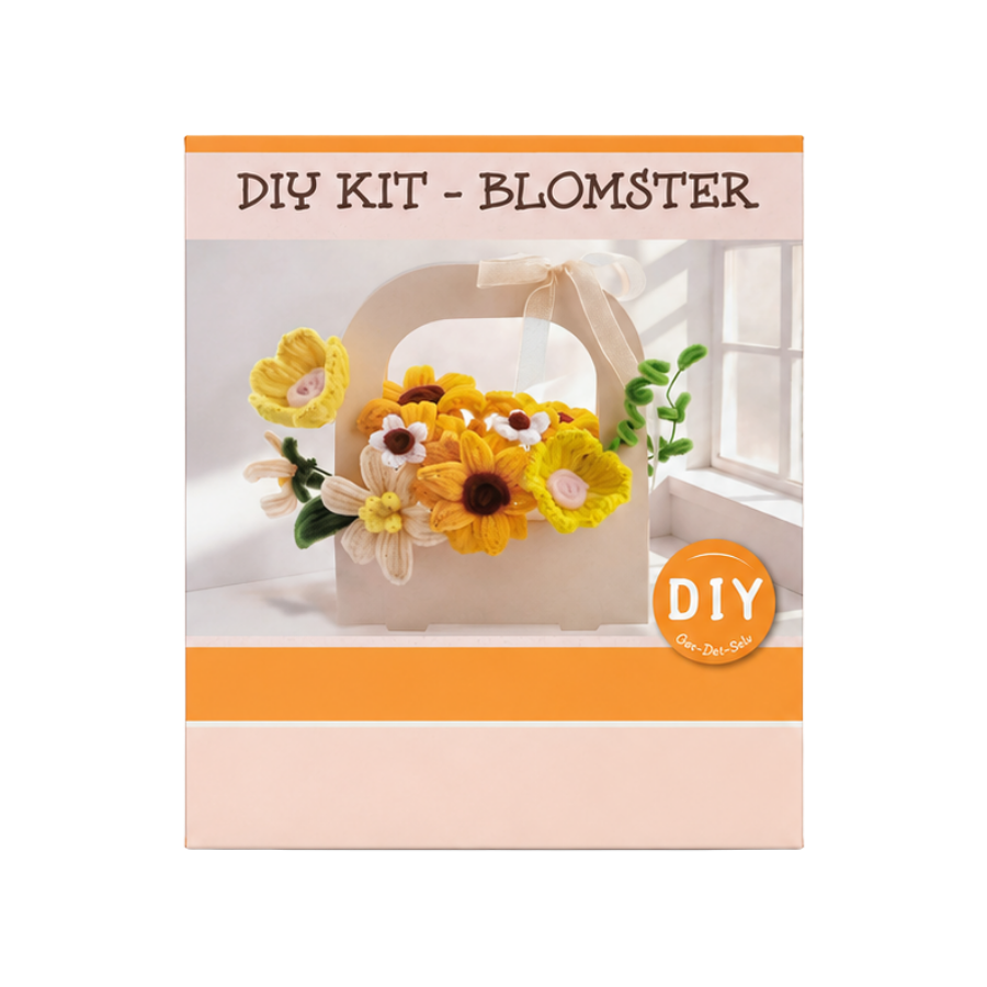 DIY Piberensersæt Blomster Gul