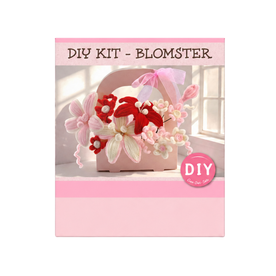 DIY Piberensersæt Blomster Lyserød