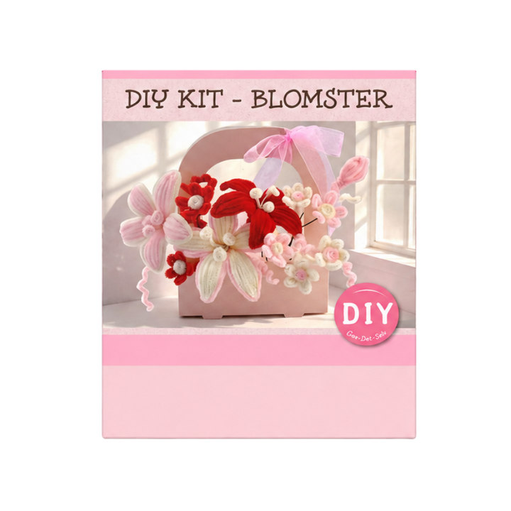 DIY Piberensersæt Blomster Lyserød