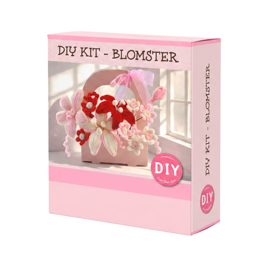 DIY Piberensersæt Blomster Lyserød