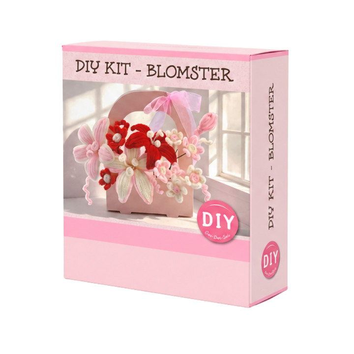DIY Piberensersæt Blomster Lyserød