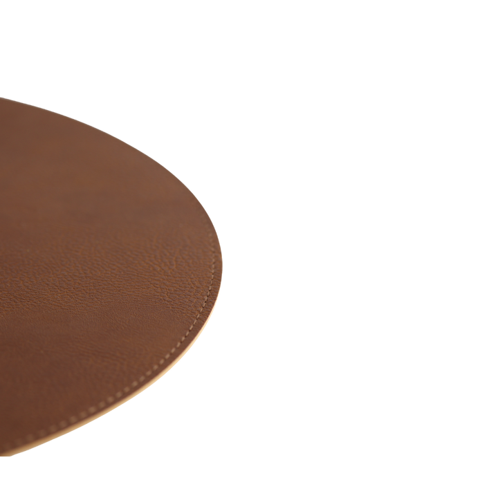 Dækkeserviet i Cognac/Natur (Ø38cm)