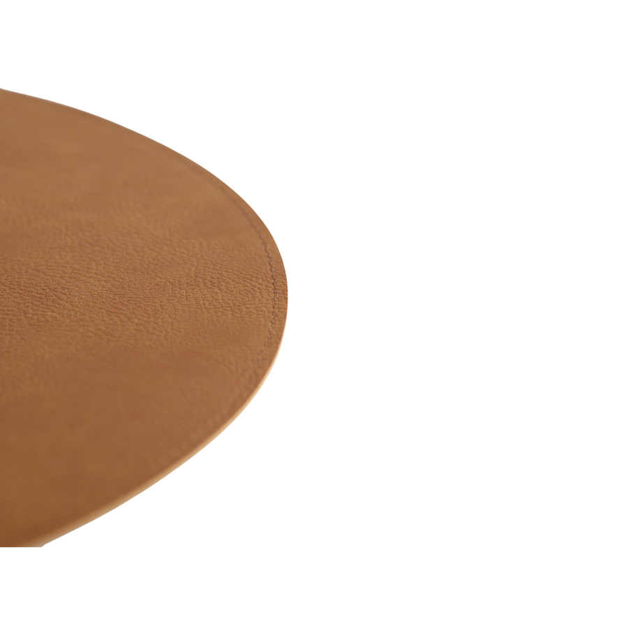 Dækkeserviet i Cognac/Natur (Ø38cm)