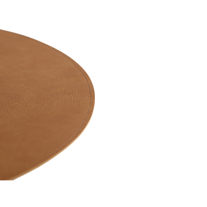 Dækkeserviet i Cognac/Natur (Ø38cm)