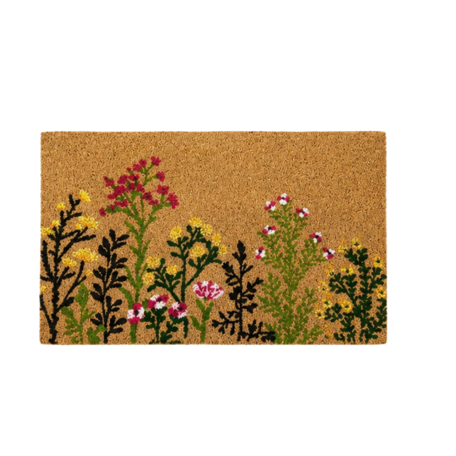 Dørmåtte m. Blomsterprint 40x60cm
