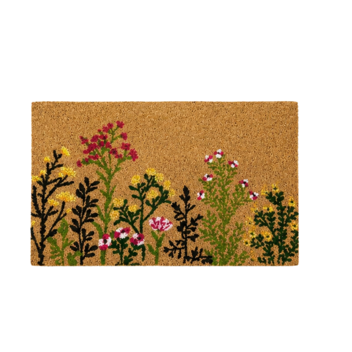 Dørmåtte m. Blomsterprint 40x60cm