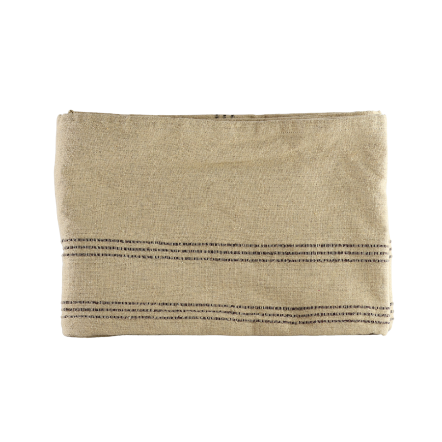 Dug m. Brune Striber i Biscuit (140x270cm)