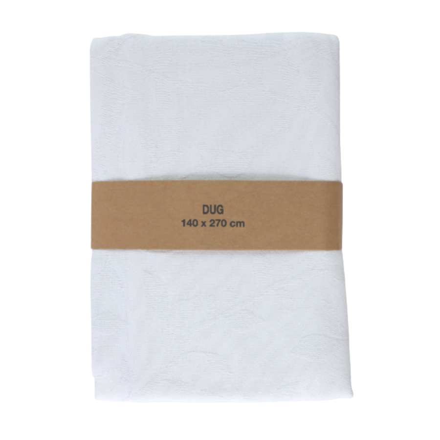 Dug i Jacquard METTE (140x270cm) Hvid