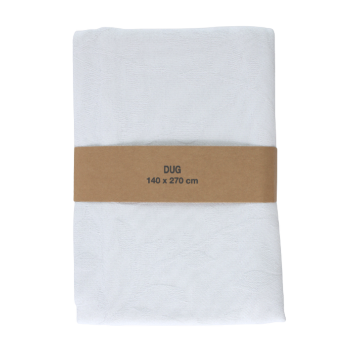 Dug i Jacquard METTE (140x270cm) Hvid
